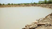 Artificial lake after rains